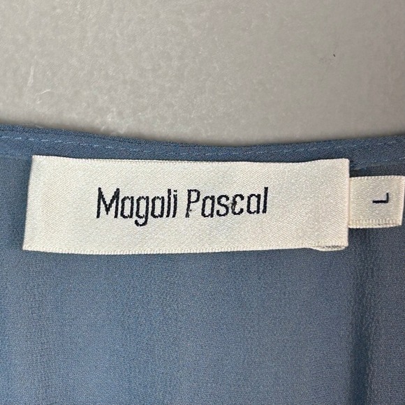 Magali Pascal Anthropologie dress Large blue lace feminine sheer whimsigoth - Picture 9 of 11